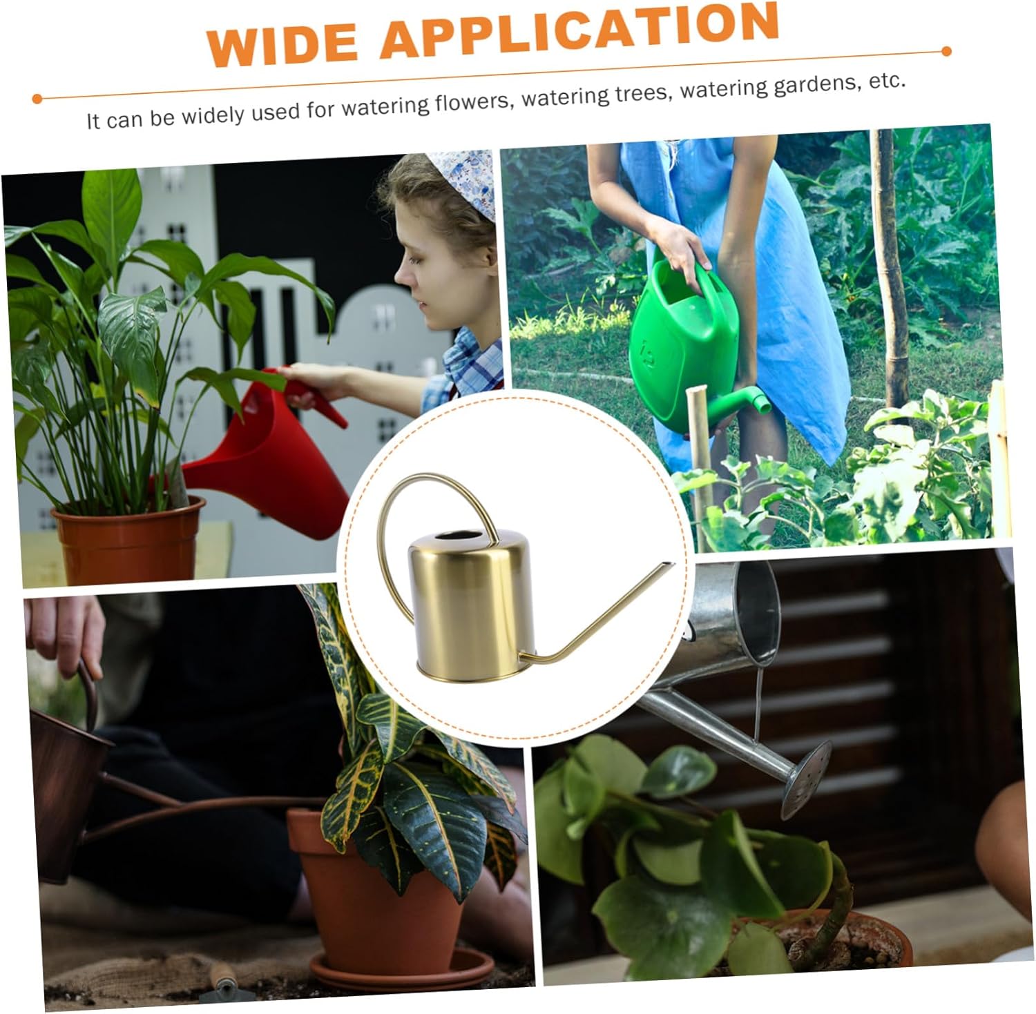POPETPOP 製じょうろ 長口設計で正確な散水が可能 実用的で握りやすいハンドル付き ガーデニングや家用に適した耐久スプ