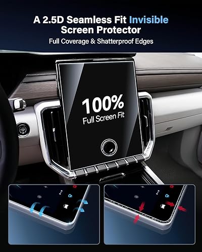 Vista 100 de 1 protector de pantalla de cristal templado brillante de 13.4 pulgadas para Silverado & Sierra 2500HD 3500HD 2022~2026 (sin botones en la pantalla)