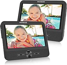 FANGOR 7.5 Dual Screen DVD Player for Car Portable CD Players with 5 Hours Rechargeble Battery, Free Regions, Last Memory, USB/SD Card Reader, AV Out&in ( 1 Player + 1 Screen) - coolthings.us