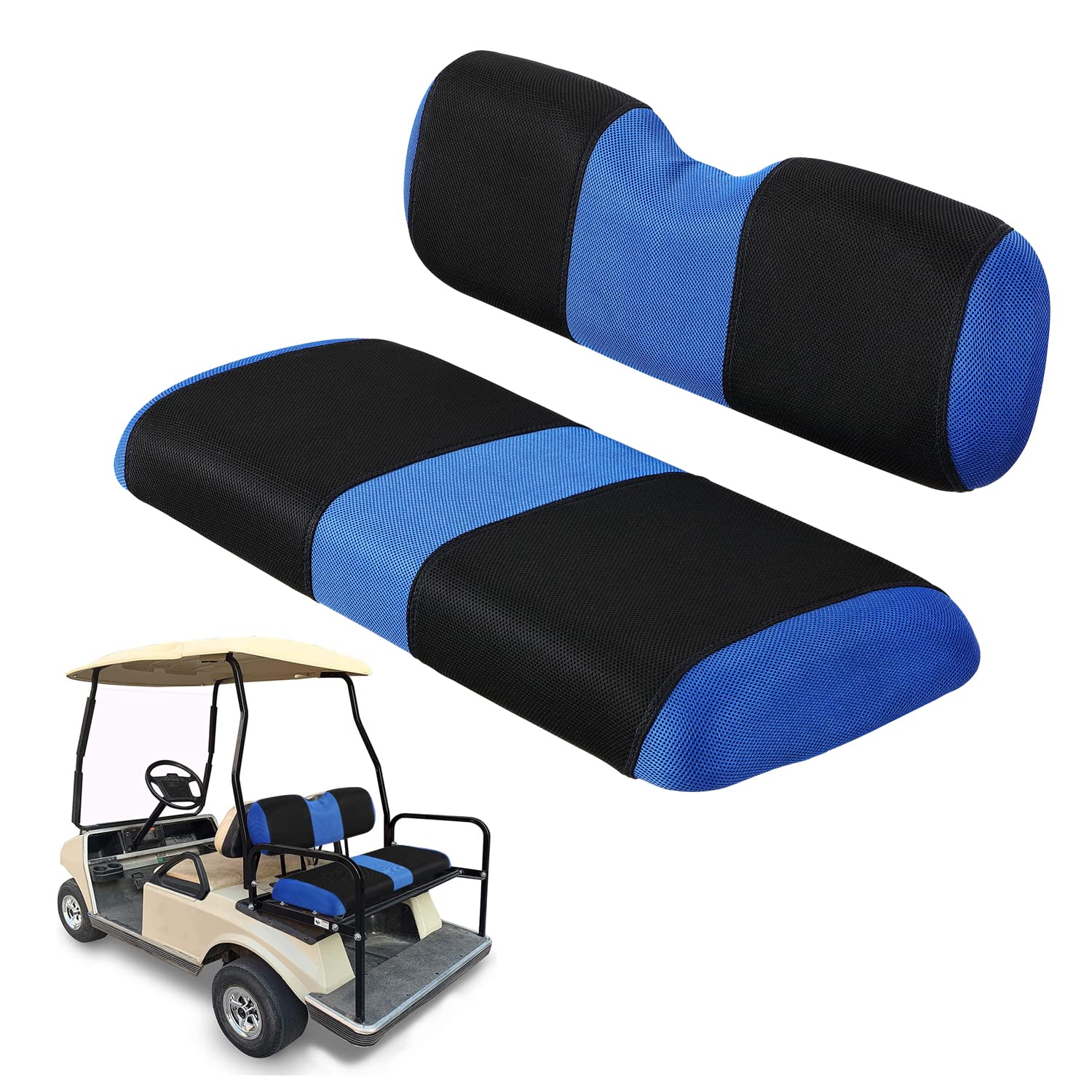 2 PCS Golf Cart Rear Seat Covers for EZGO/Club Car/Yamaha