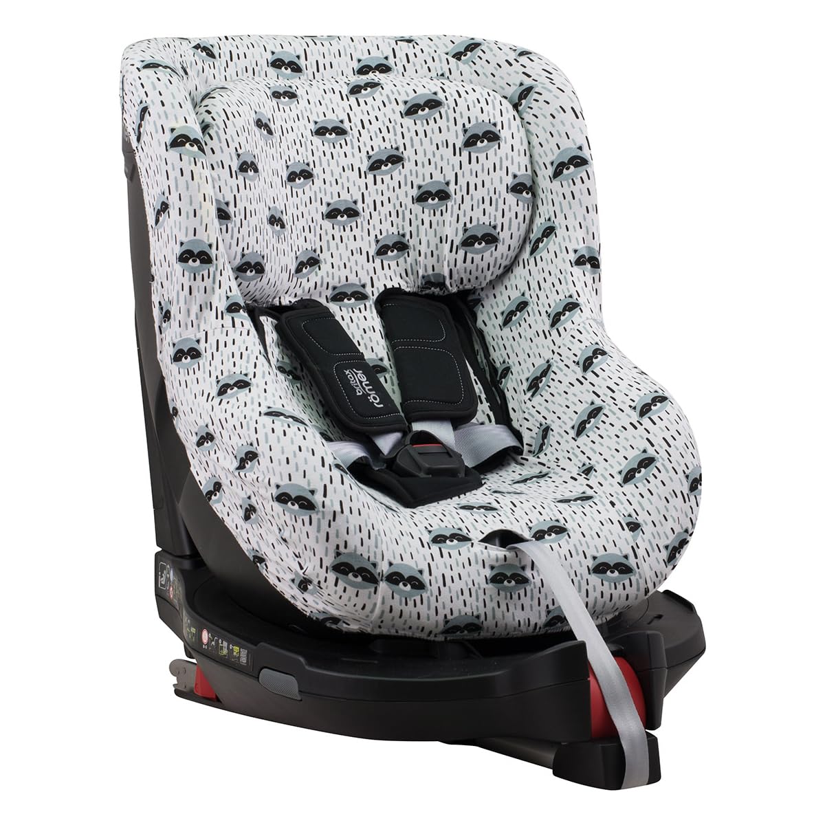 JYOKO Kids Funda Compatible con Romer Dualfix, Swingfix (DUALFIX-ISIZE -SWINGFIX ISIZE, Raccoon)