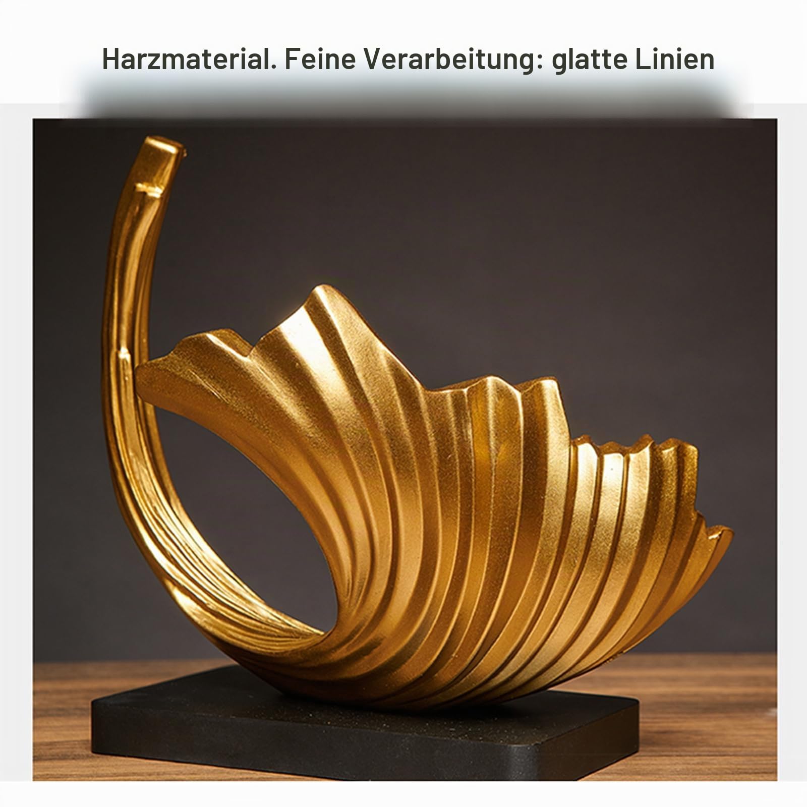 Modern Abstrakte deko skulptur, Ozeanwellen Handwerk Dekoration Wohnzimmer Statuen, für Schlafzimmer Tischdekoration Büro Wohnung skulpturen Deko, Harz,White d