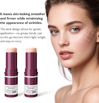 Calcium Multi Balm Stick, Botox Stick Collagen Moisturing Core Stick for Dry Skin, Suitable for Eyes, Face & Neck (SET OF 2)