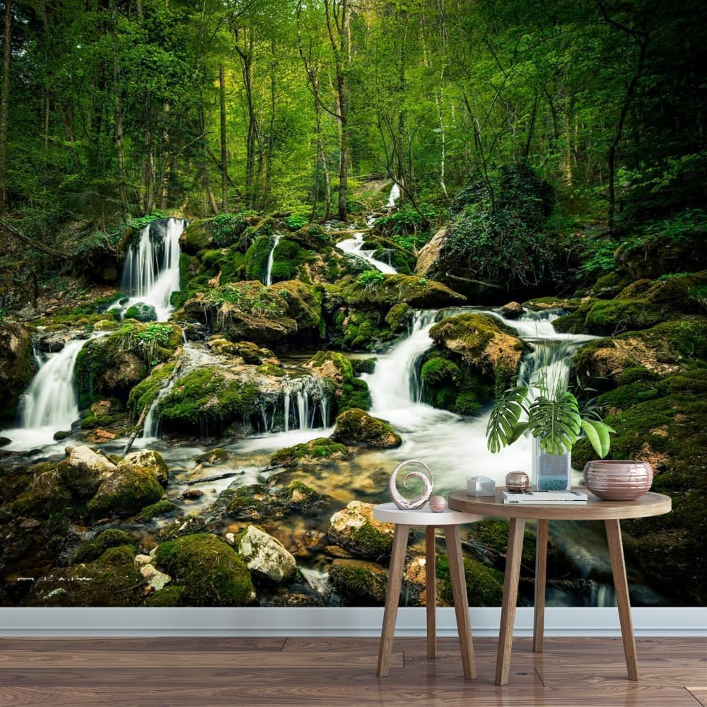 JBTOHS Forest Stream Modern Wallpaper Murals 3D Nature