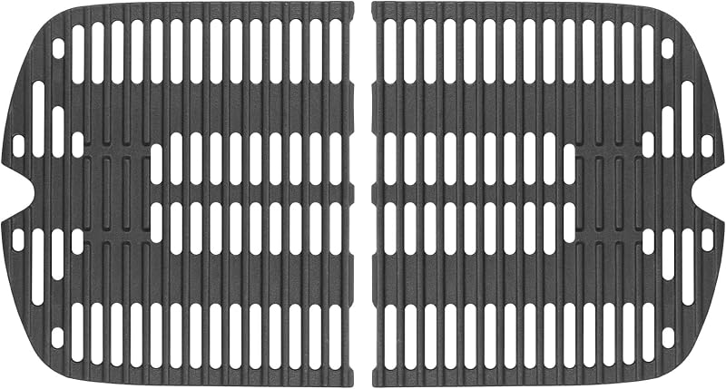 DELSbbq Cast Iron Cooking Grates for Weber Traveler Portable Gas Grills | Heavy-Duty Grill Grids, Even Heat Distribution, for Weber Traveler 9010001 9020001 9030001 9013001, Corrosion-Resistant