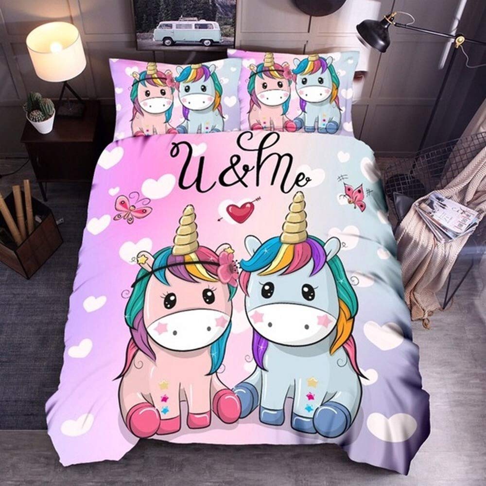 Housse de couette chouette et licorne pour stopper les nuits agitées