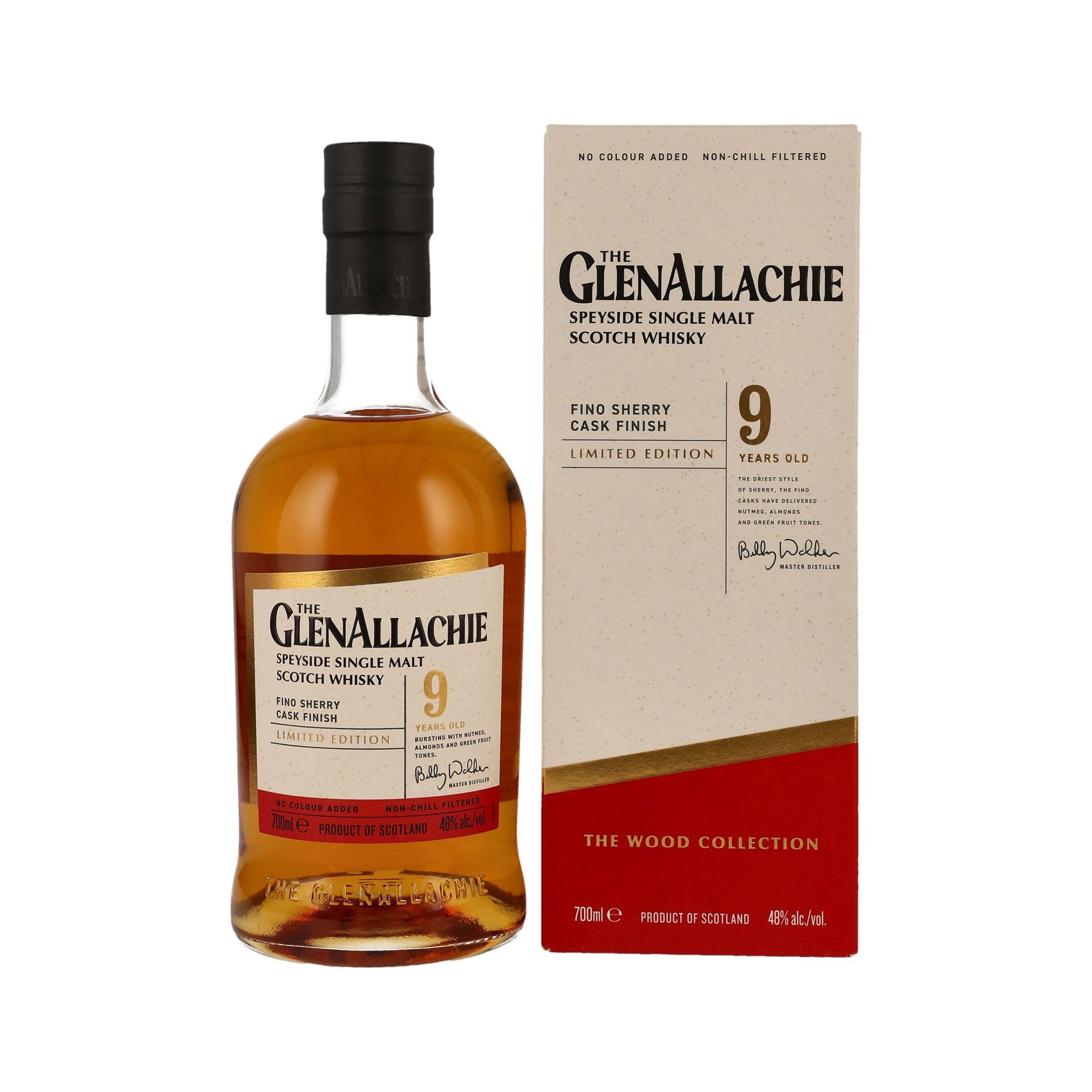 GlenAllachie 9 Jahre – Fino Sherry Finish, Speyside Single Malt Whisky, 0,7 L