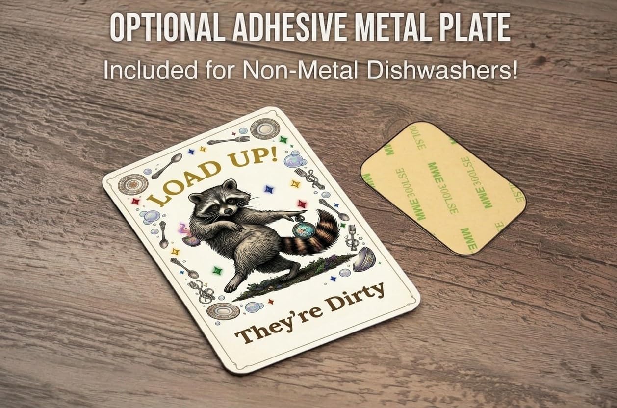 Cute Dishwasher Magnet Clean Dirty Sign - 3.5" x 2.3" Double Sided Reversible Flip Magnet for Dish Washer - Waterproof & Non-Scratch Kitchen Organization Decor - Housewarming Gift (Squirrel) image 3