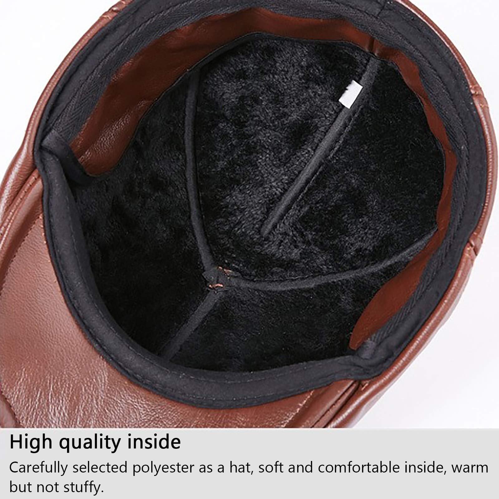 G&F Uomo Pelle Berretto Pelle Bovina Regolabile Cappello Golf Autunno Inverno