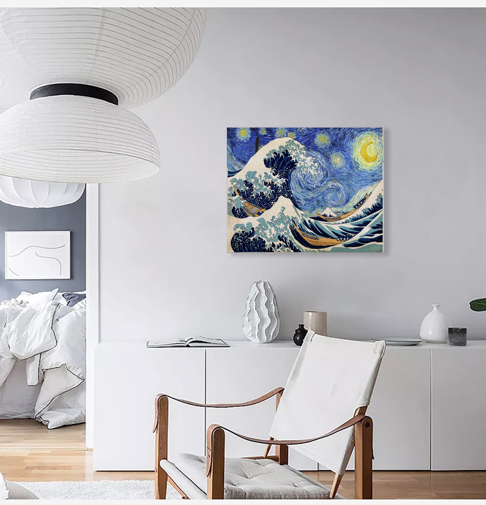 葛飾北斎 絵画 アートパネル 壁掛け 北欧 モダン おしゃれ Amazon.co.jp: アートパネル 葛飾北斎xフィンセント ファン