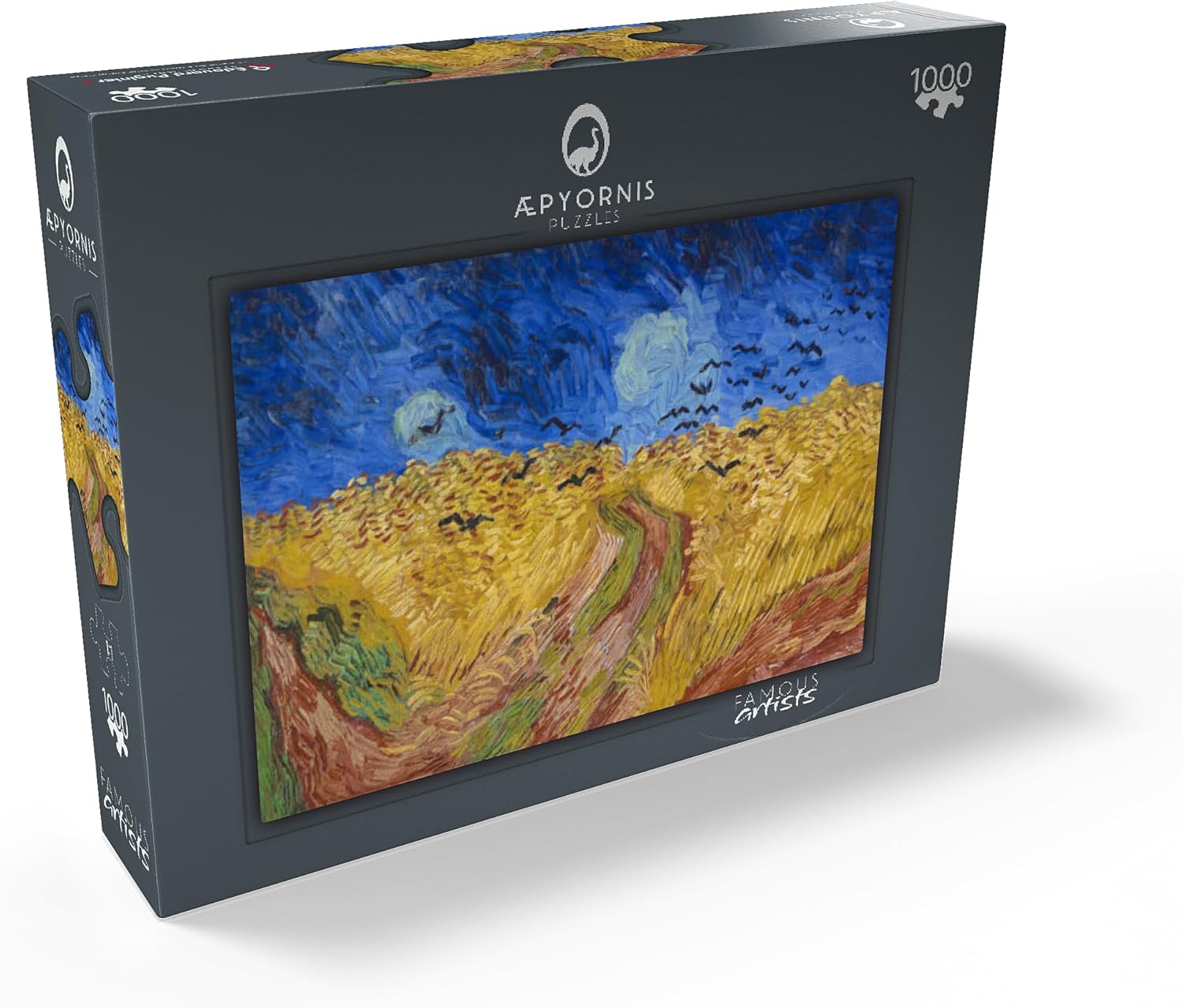 MyPuzzle Vincent Van Goghs Wheatfield with Crows 1890 - Premium 1000 Piece Jigsaw Puzzle for Adults