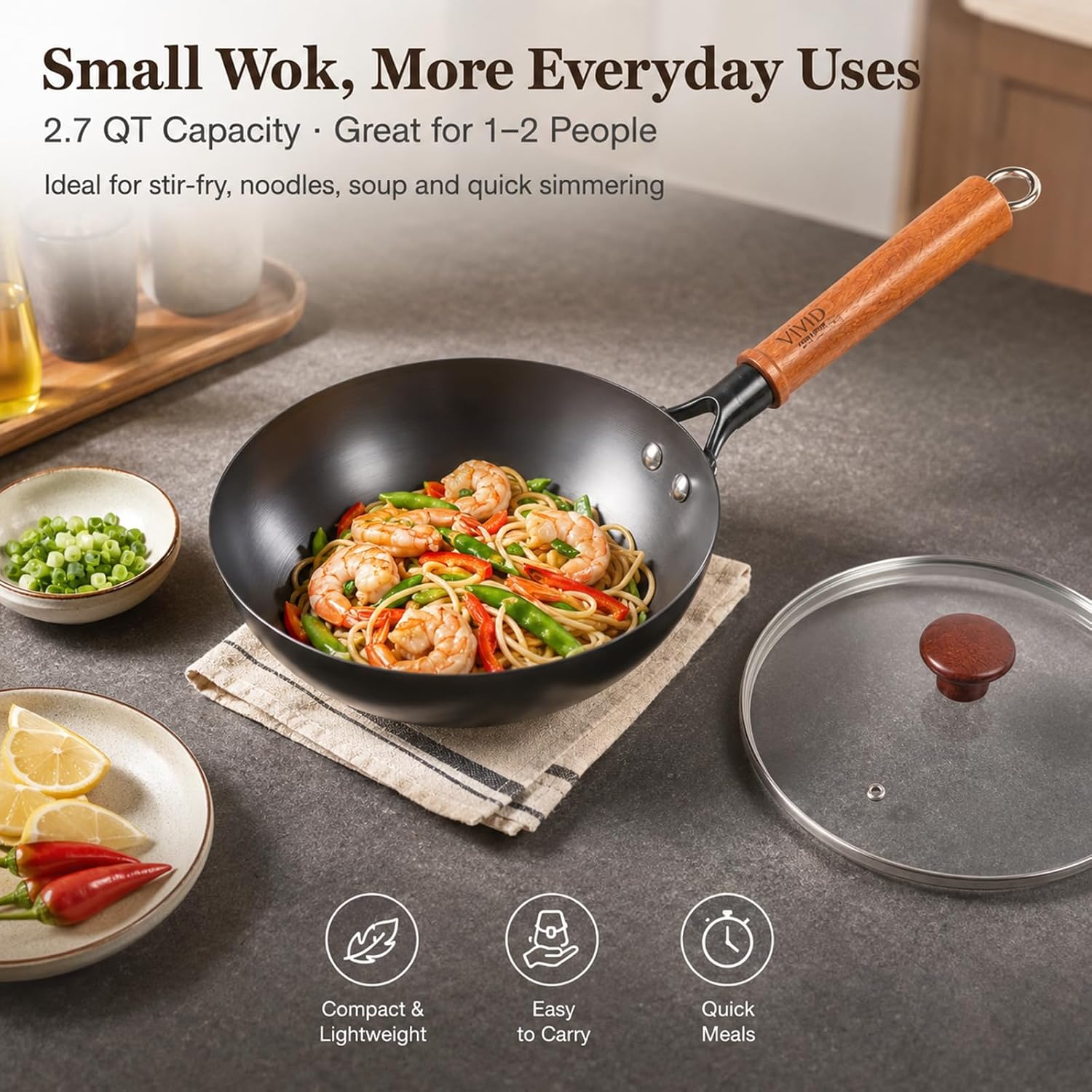 【廚房新寵兒】VIVIDCOOKWARE 碳鋼炒鍋 $19.99