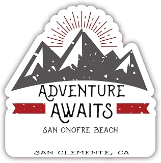 San Onofre Beach San Clemente, Ca Souvenir 4 Inch Vinyl Decal Sticker