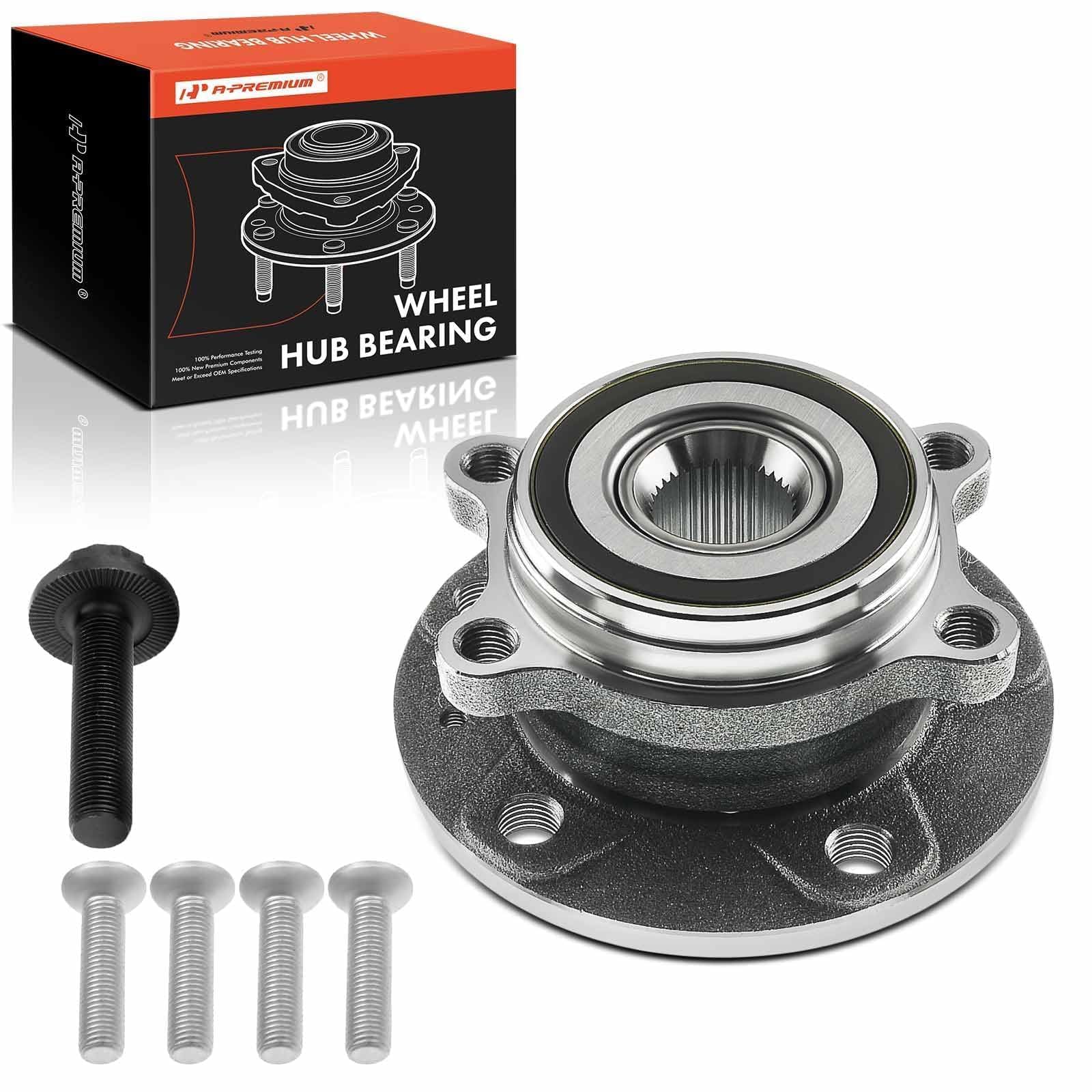 Photo 1 of A-Premium Wheel Bearing and Hub Assembly Compatible with Volkswagen & Audi - 2006-2018 - Jetta Passat Golf Tiguan CC Eos GTI Rabbit A3 A3 Quattro TT TT Quattro