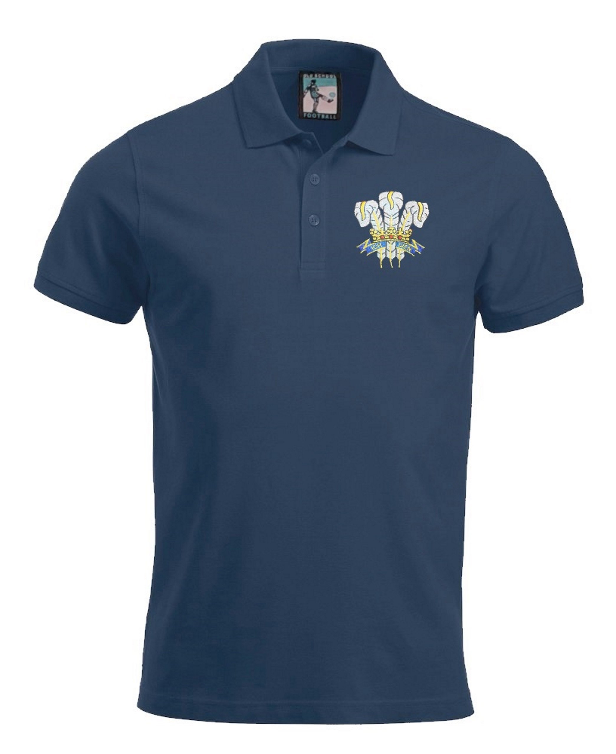 Old School Football Wales 1970s Retro Rugby Polo Embroidered Logo — image 1