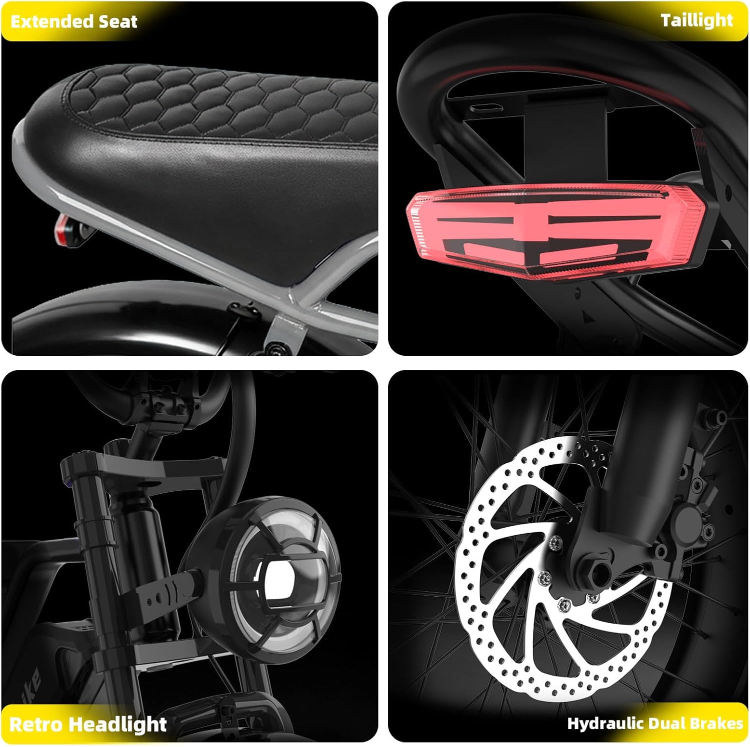 Likebike Electric Bikes for Adults, 3000W/2000W/1500W Electric Bike 40MPH 20" Fat Tire, Adults Electric Bicycle 48V Removable Long Lasting Battery, 7 Speed, EBikes with Comfortable Seat