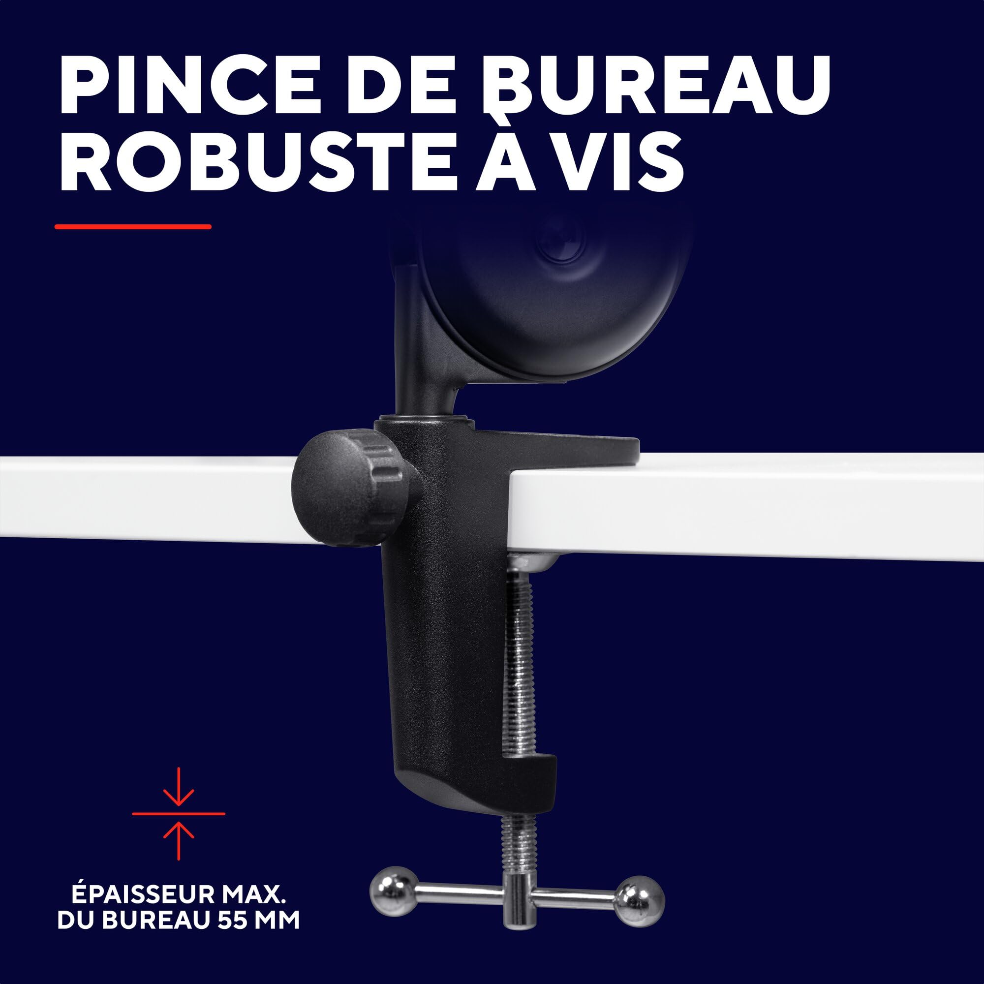 GXTrust Emita II Microphone avec Bras, Filtre Anti-Pop et Anti-Vent, Noir