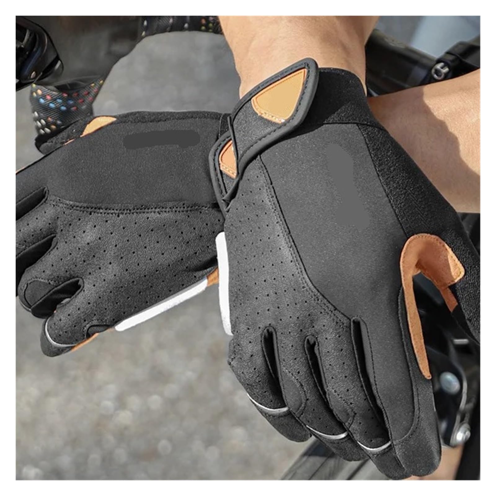 Guanti traspiranti a dita intere for ciclismo, moto e sport in palestra