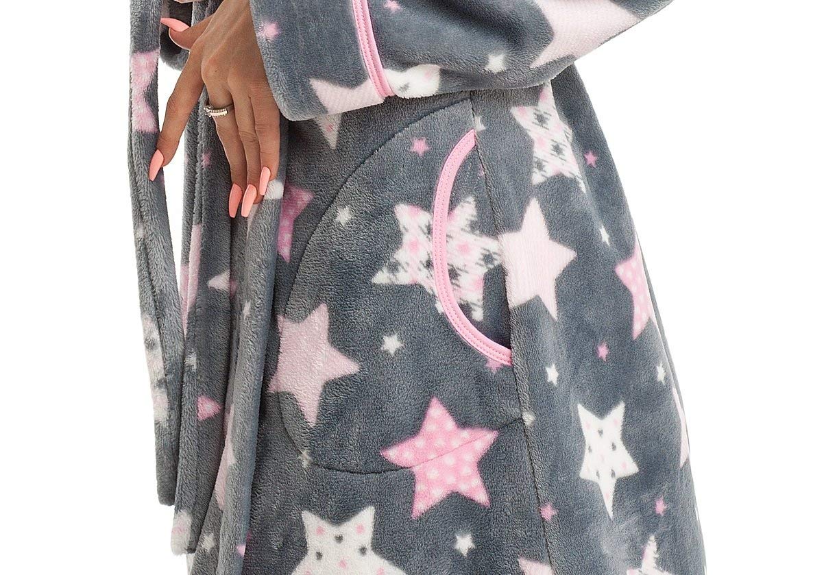 LEVERIE Damen Bademantel/Homewear/Kuschelpullover oder -jacke (made in EU) in tollem Design