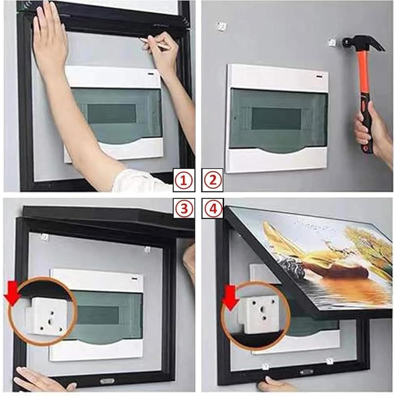 Tapa Cuadro Electrico Decorativo Contador De Luz Cubre Cuadros Decorativos Modernos Caja Medidor Eléctrico Pintura Creativa Cubierta Eléctrica Contadores De Caja Cubierta Simple F,35x45cm