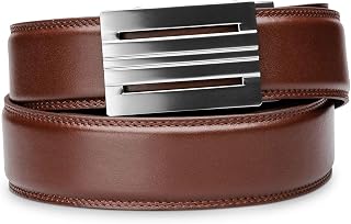 KORE Men’s Full-Grain Leather Track Belts | “Equinox” Alloy Buckle