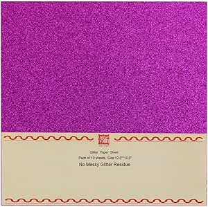 YZH Crafts Glitter Cardstock Paper, No-Shed Shimmer YZH Crafts Glitter Cardstock Paper, No-Shed Shimmer