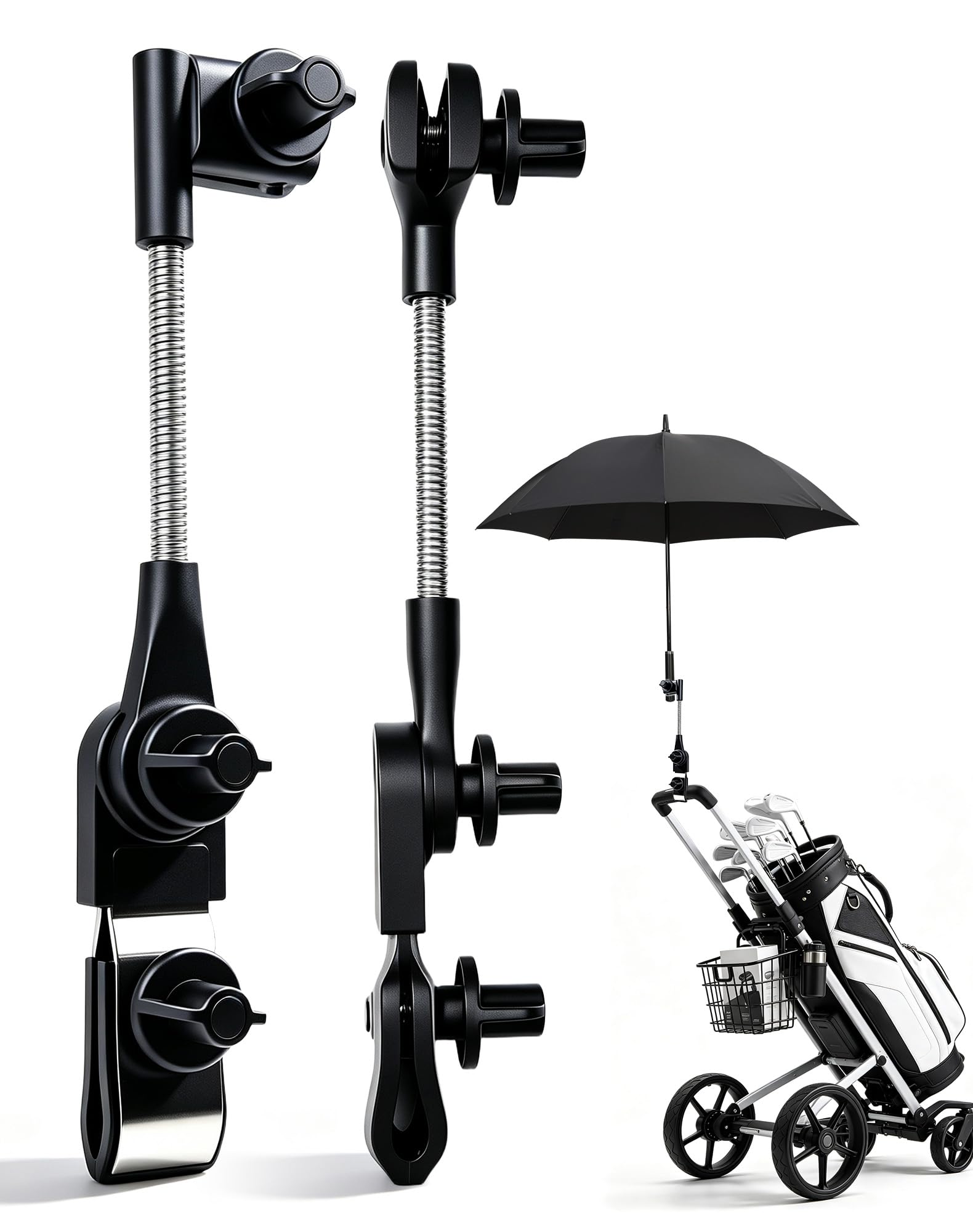 Ouxonix Golf Umbrella Holder, 360° Adjustable with Universal Clamp