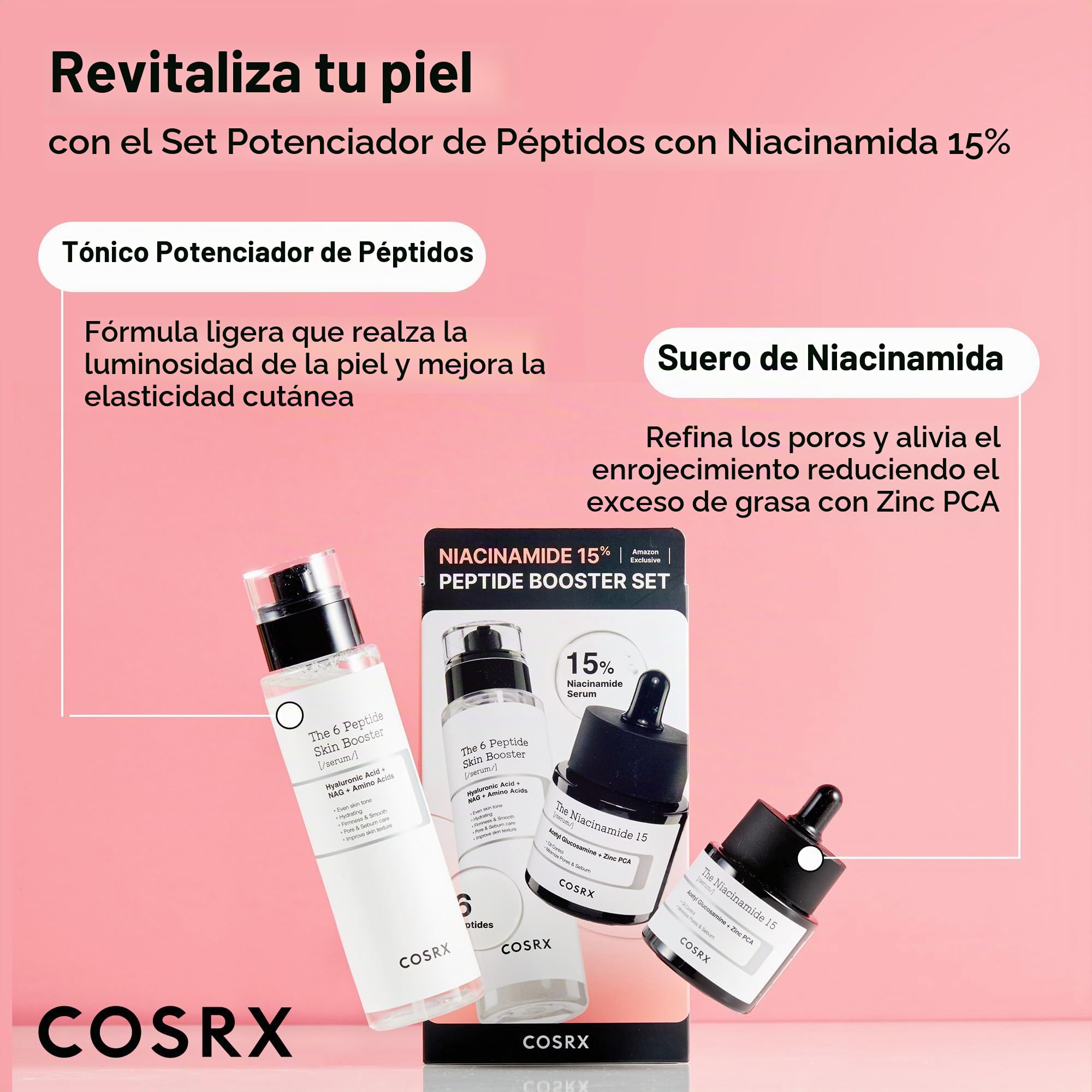 Amazon.com: COSRX Niacinamida 15%, Peptide Booster Serum Set