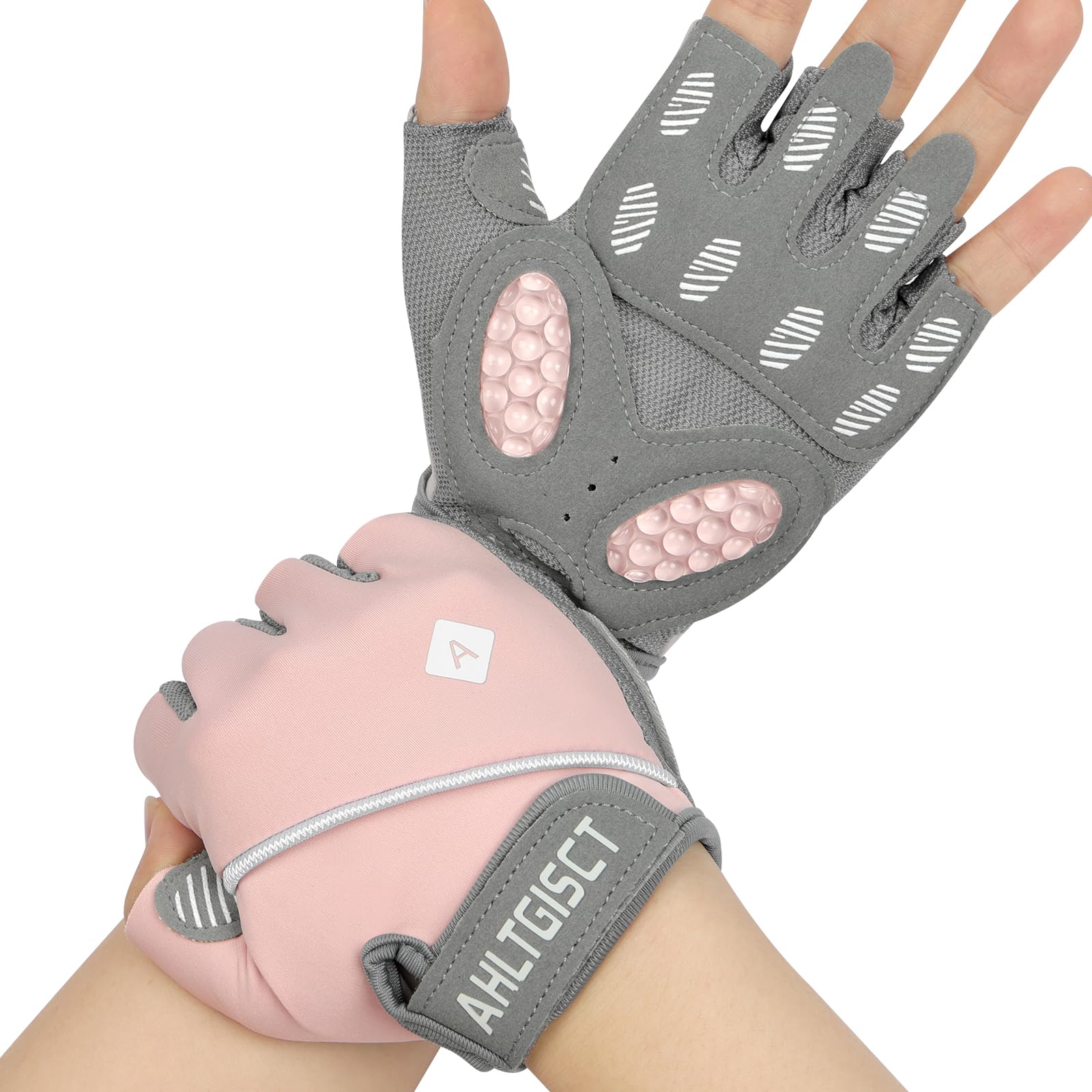 HOTUT Weightlifting Gloves,Gym Workout Gloves,Non-Slip Silicon Padded Palm Protection,Breathable and Fitted,for Training Lifting Weight Cycling Climbing Rowing,for Men and Women