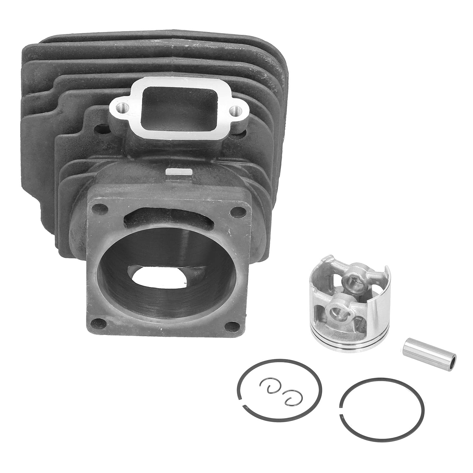 Zestaw Tłoka Cylindra 52 Mm Zestaw Zamienny do Piły łańcuchowej MS461, Trwały Stop Aluminium i żelaza, 1 Cylinder i 6 Zacisków Tłoka