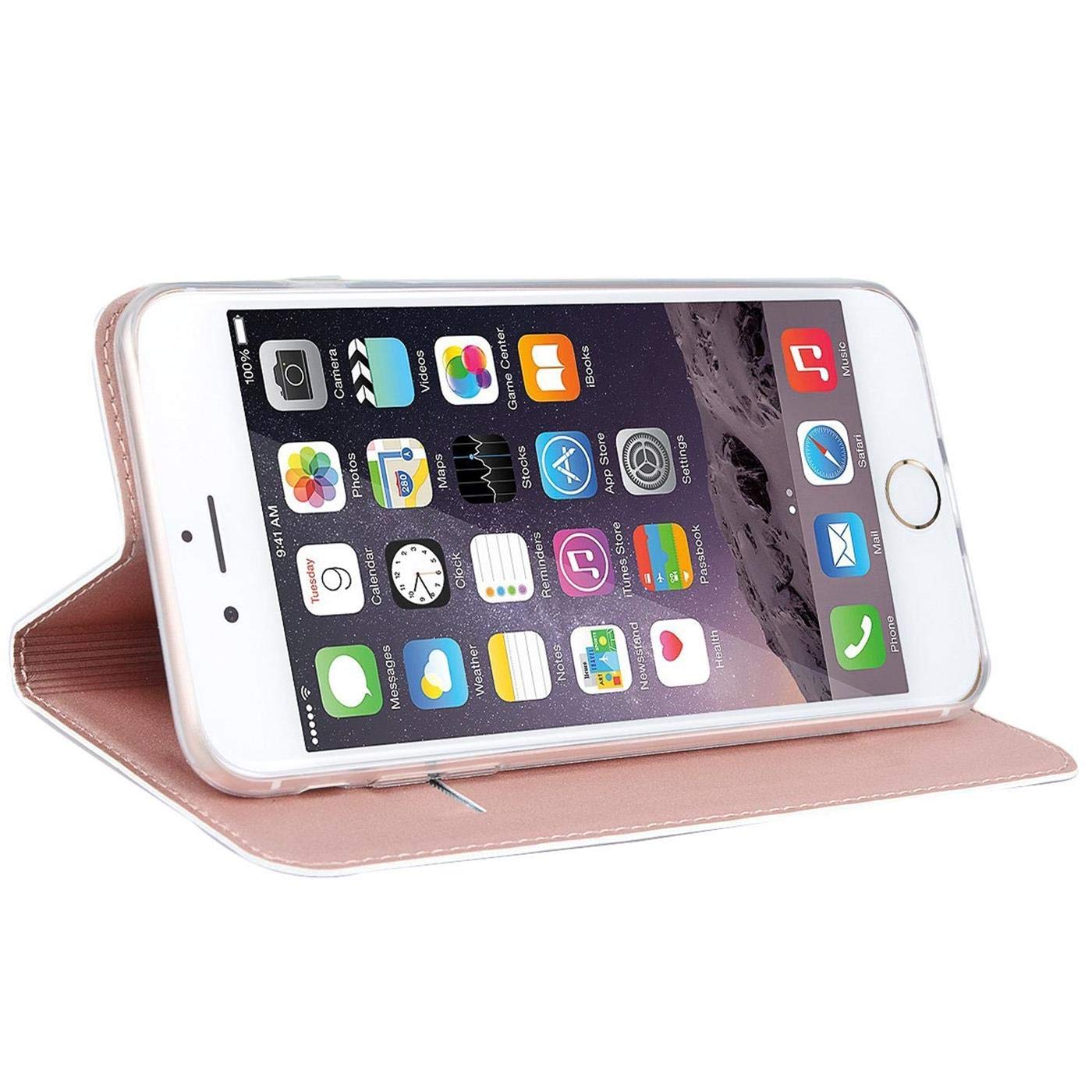 Verco Case compatible with Apple iPhone 8 Plus, Flip Wallet Cover with Magnetic Closure for iPhone 7 Plus / 8 Plus Phone Case - Image 3