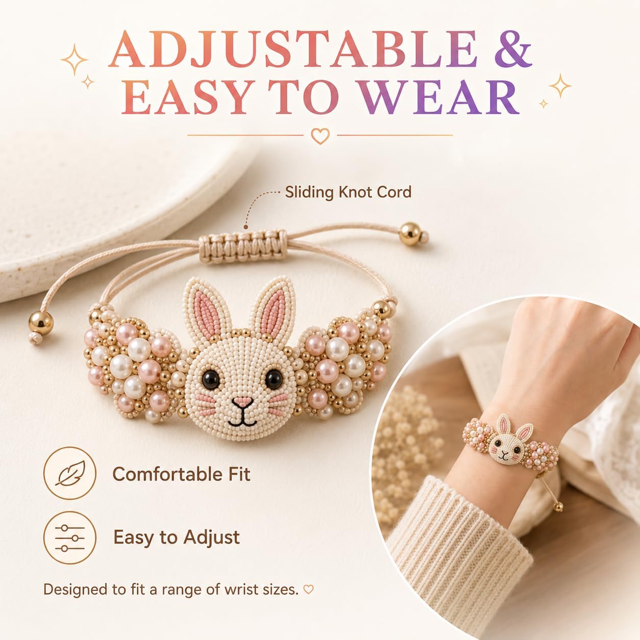DIY Beaded Bracelet Making Kit,Cute 3D DIY Beaded Animal Bracelet Craft Kit,Creative Ornaments for Adults,Beginners,DIY Craft Lovers (#6) image 4