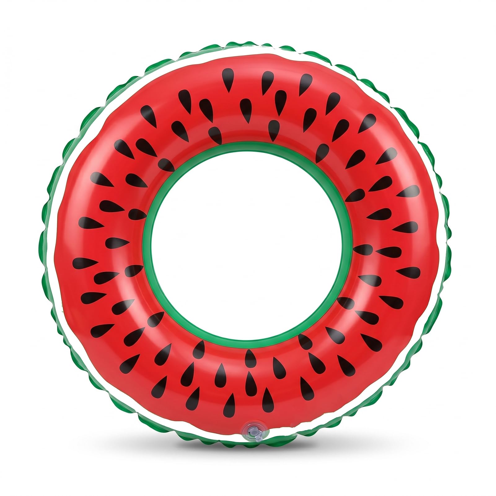 Inflatable Swimming Ring 60cm Watermelon Pool Float for Kids and Adults Durable Rubber Ring Summer Beach Party Water Toys