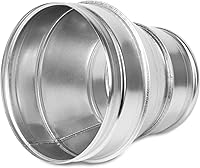 Vista 8 de Reductor de conductos de ventilación de 8 a 6 pulgadas - Conector redondo de acero galvanizado - Montaje de conducto - Acoplamiento de aumento
