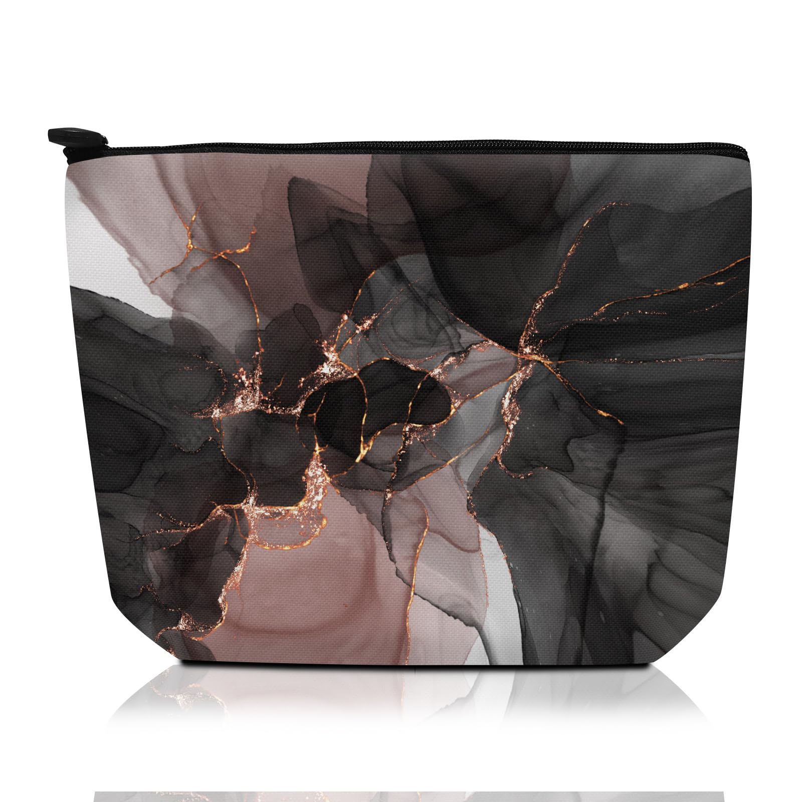 ADQWIOVL Cosmetic Bag Makeup Bag, Birthday Gifts for Women Mom, Cute Canvas Toiletry Bag, Durable Travel Toiletry Makeup Organizer Zipper Pouch,