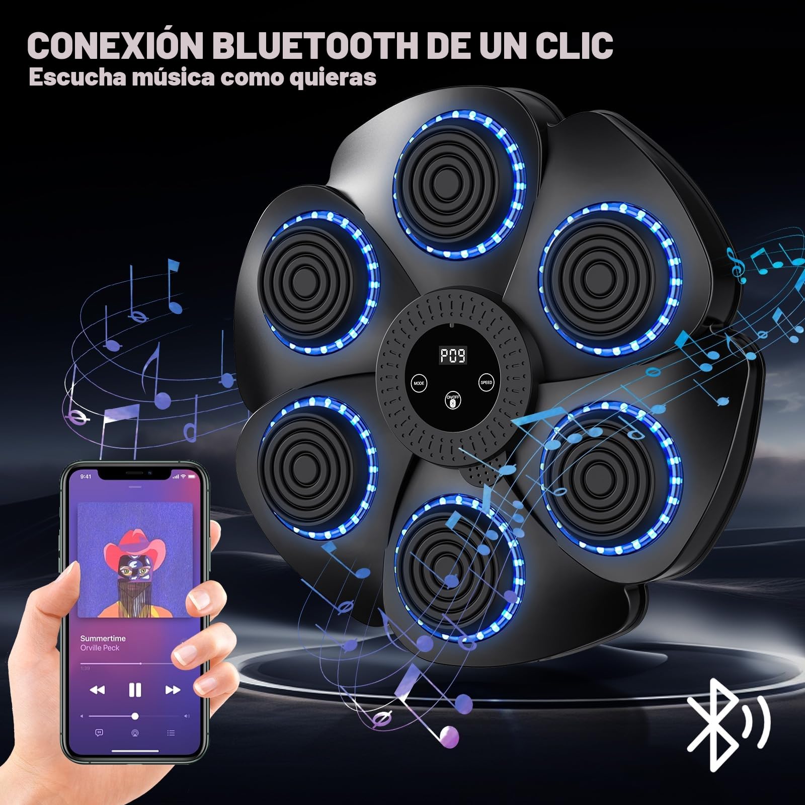 Boxeo Música, Boxeo Musical Adulto, Boxeo Musical Machine, Boxeo Musical Adulto, Boxing Training Mural para Entrenamiento