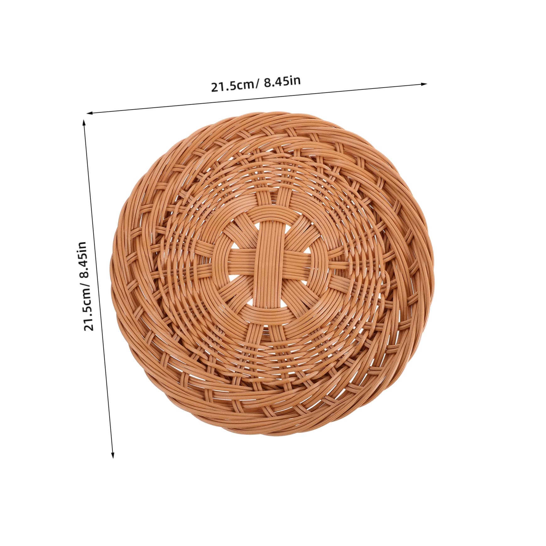 Cabilock Woven Snack Serving Dish Imitation Rattan Storage Tray for Dried Fruits Nuts and Gadgets Design Lightweight and Multi Functional for Home Office and School Use