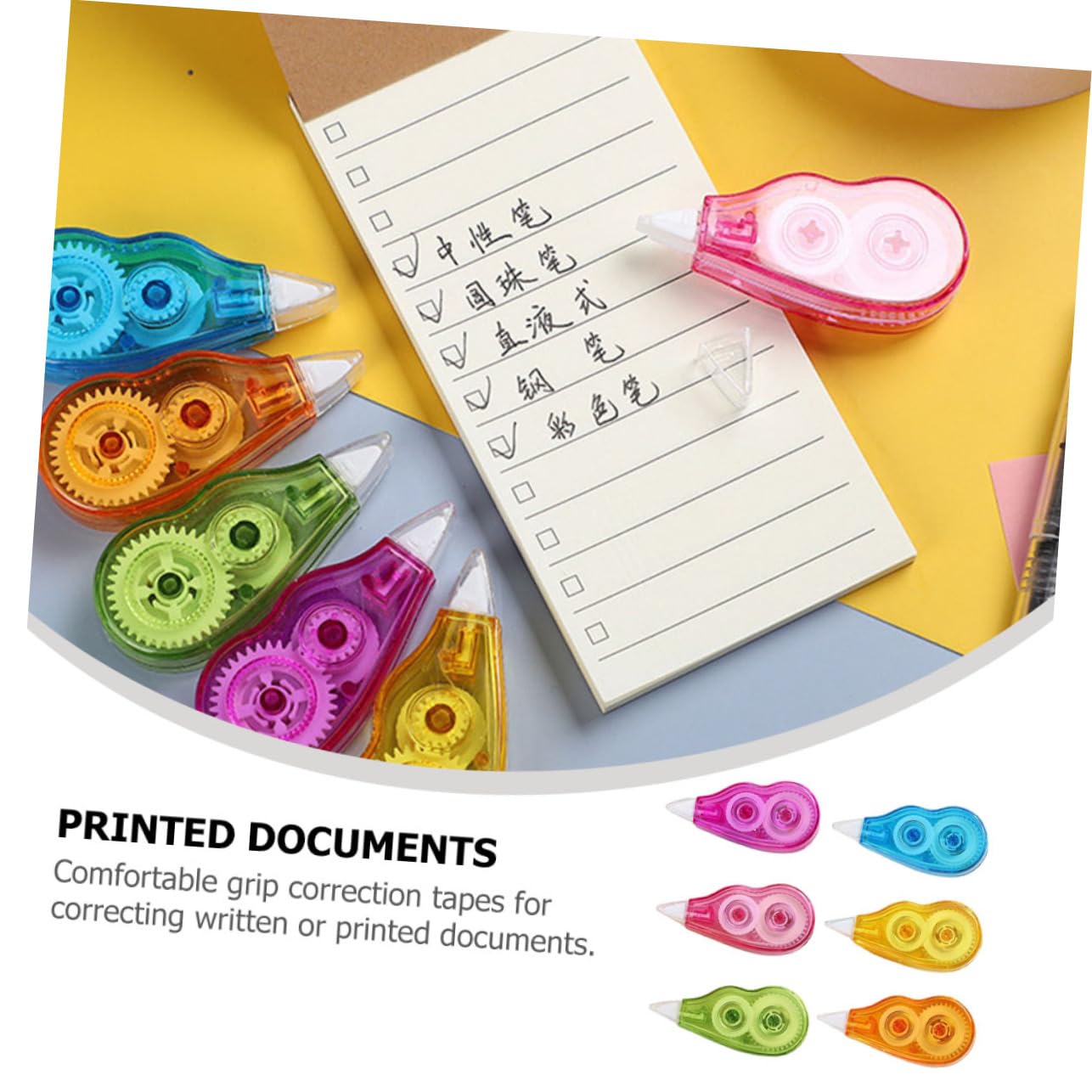 Operitacx 6pièces Lot De Rubans Correcteurs Portables Blancs Fournitures Scolaires Pratiques Pour Étudiants Bureau
