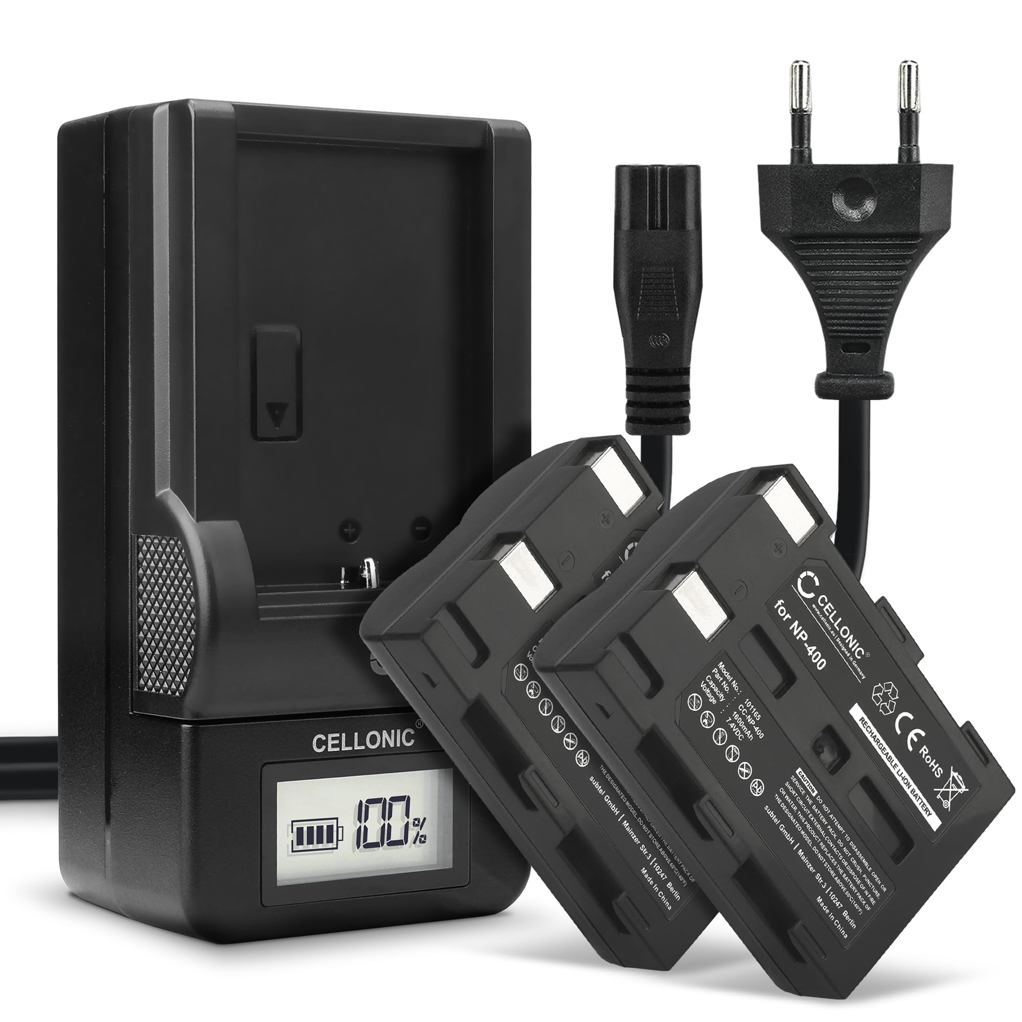 CELLONIC 2X Batería Compatible con Konica Minolta Maxxum 7D, 5D, NP-400