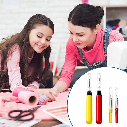 Miniatura 7 de Chuangdi Herramienta de rascador de costuras con kit de luz, 2 rascador de costuras LED grandes (pilas incluidas) y 2 pequeños removedores de hilo