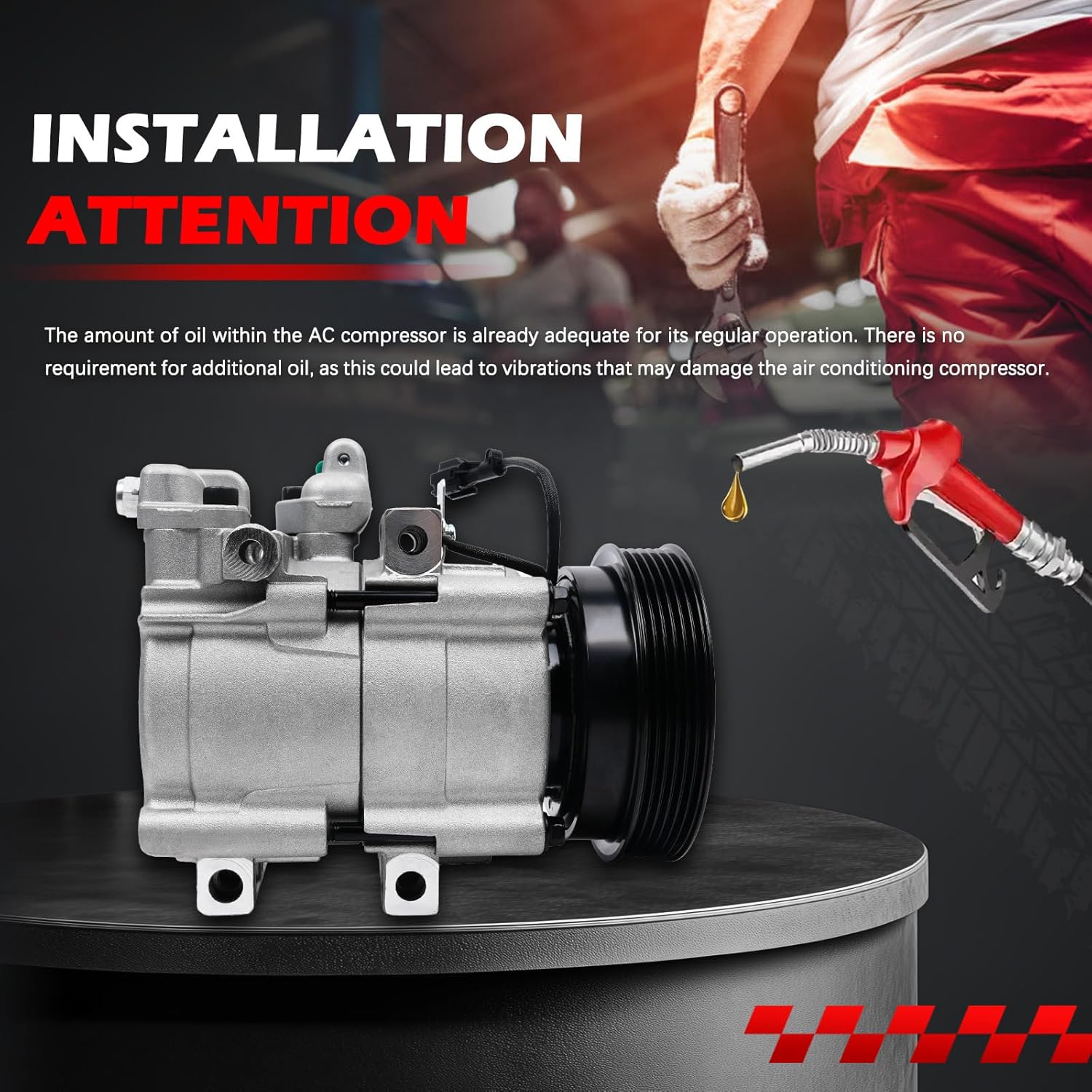 58185 AC Compressor Fit for Sonata 1999-2001 & Sonata 2002-2005, for Magentis 2001 2.5L & Magentis 2002-2006 2.7L, for Optima 2001 & Optima 02-06