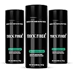 THICK FIBER Hair Fibers for Thinning Hair & Bald Spots (MEDIUM BROWN, Pack of 3) - 25g Bottle - Conceals Hair Loss in Seconds - Hair Powder for Women & Men