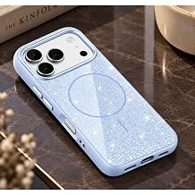 S DE EYE Apple iPhone 18 Pro Max ve iPhone 17 Pro Max  in Kamera Korumal  Simli Parlak Y zeyli MagSafe  le Uyumlu Telefon K l f  Arka Kapak - Mavi