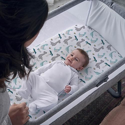 Miniatura 3 de Pack n Play Sheets BROLEX - Juego de 2 sábanas para cuna, juego de sábanas elásticas y portátiles para cuna, funda de colchón convertible, material