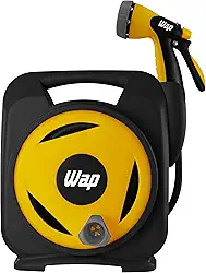 WAP Mangueira para Jardim com Enrolador e Esguicho Multiplo GMEEM01, 12 Metros, Engates Rápido 1/2"