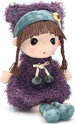 HWD Kawaii Muñeca rellena de felpa de 17 pulgadas Buen regalo para niñoscolor morado