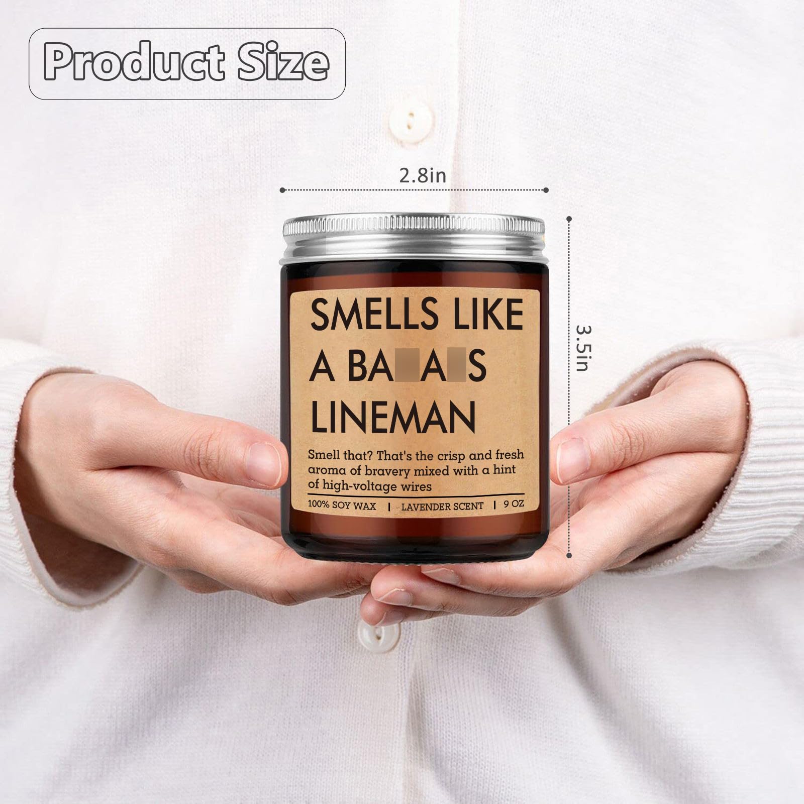 Fairy's Gift Candle Gifts for Lineman Workers Men, Electrical Lineman Gifts for Men Boyfriend Husband Dad, Cool Linemen Stuff Accessories, Linemen Appreciation Day, Funny Bday Presents for Lineworker