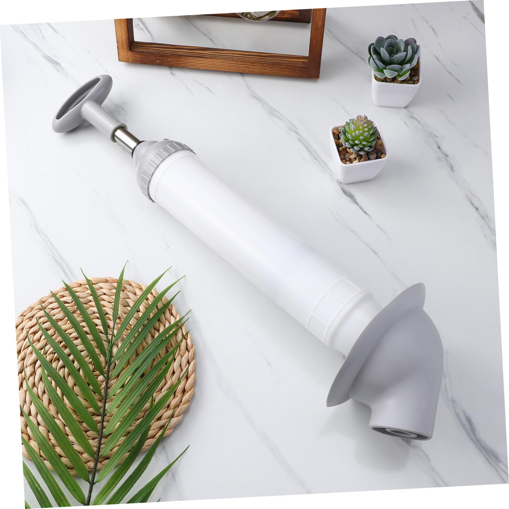 STOBAZA Déboucheur Air Comprimé Haute Pression avec Tête Incurvée Outil Robuste Acier Inoxydable pour Canalisation WC Extraction Rapide des Bouchons