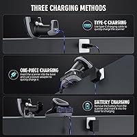 Vista 3 de TEEMI Escáner de código de barras industrial Bluetooth 2D con sensor de megapíxeles de alta resolución, lector de mano, diseño industrial