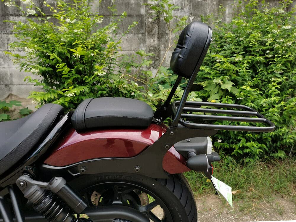 Sissy Bar Backrest With Pad & Luggage Rack For Honda Rebel 300/500 (CMX300/500) 2017-2020